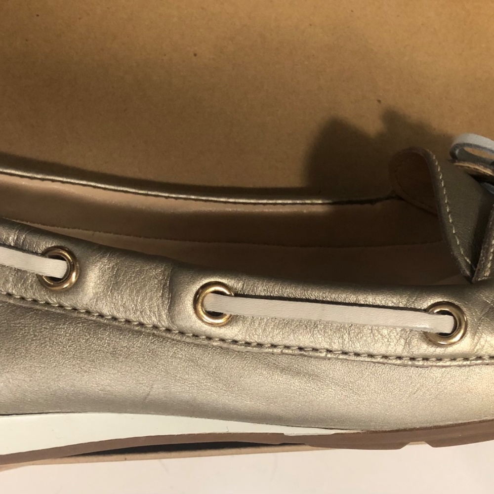 Cole Haan Tali Boat Shoe, Gold, Sz10 - Picture 3 of 8